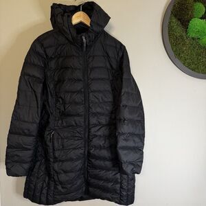 Heatkeeper black puffer packable zip front detachable hooded Parka Size XL